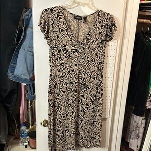 Floral Black and Cream Dress